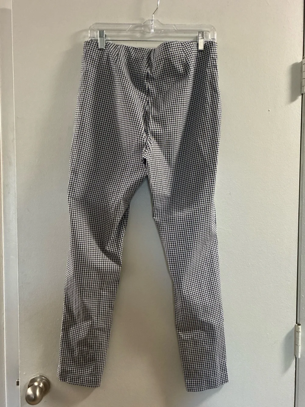 Michael Kors Black and White Gingham Slim Pencil Pants